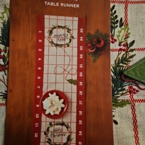 Kohl's Red and White Table Runner